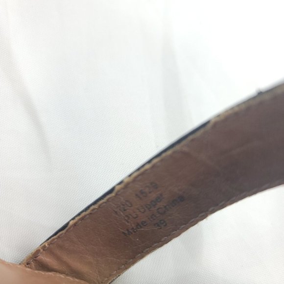 Milano Womens Black Leather Open Toe Stiletto Heel Ankle Strap Sandals Size 8 - Picture 10 of 13